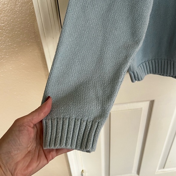 Vintage Charter Club Light Blue Crew Neck Sweater 100% Cotton - Picture 3 of 8